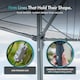 image 3 of Vonhaus Rotary Washing Line 30m, 3 Arm Outdoor Clothes Airer