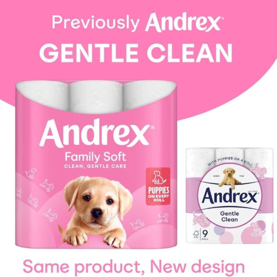 image 1 of Andrex Family Soft Toilet Tissue 72 Rolls (Previously Andrex Gentle Clean) Gentle on your FamilyÕs skinÐ Bulk Pack of 72 Toilet Rolls, FSC Certified