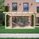 image 2 of Wall Mounted Double Premium Pergola and Decking Kit - Wood - L240 x W240 x H270 cm - Light Green
