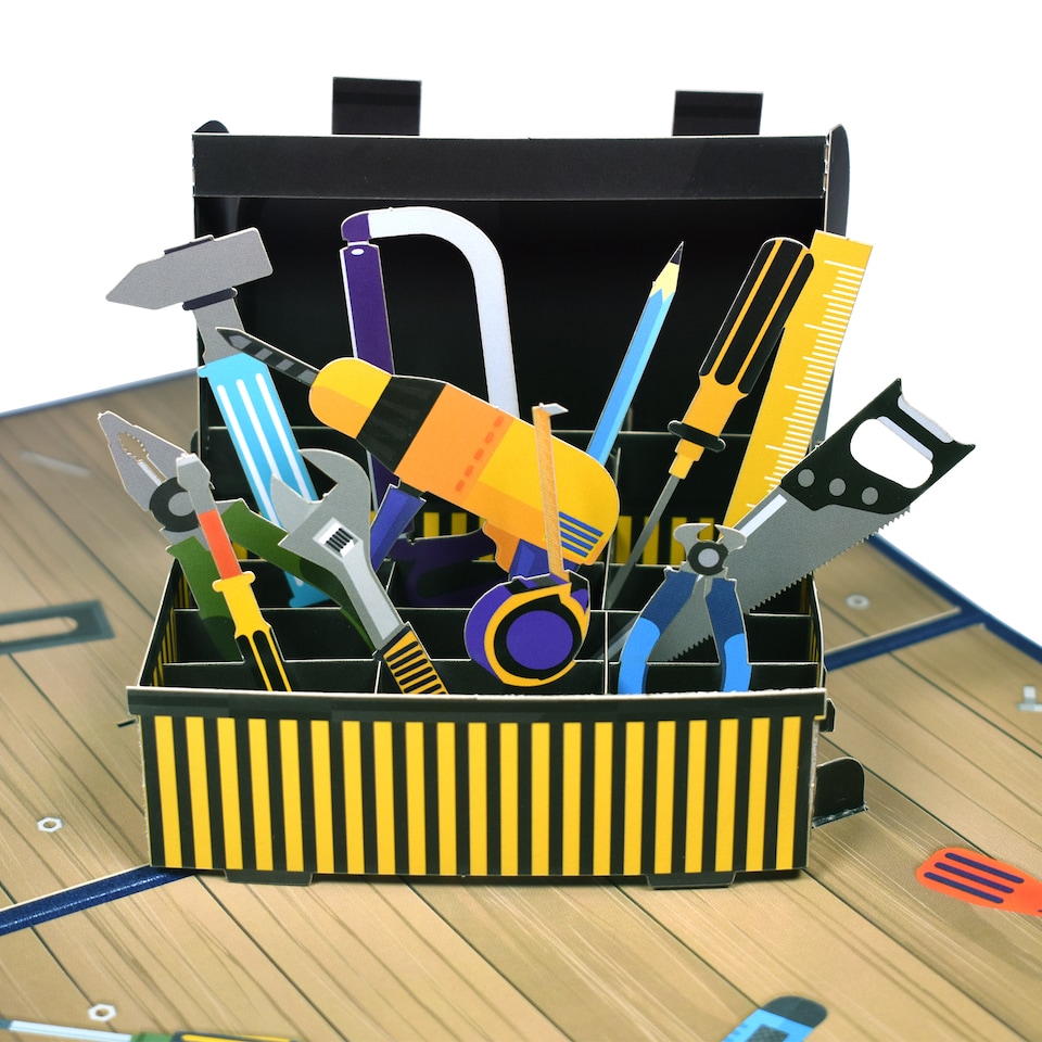 image 1 of Toolbox Design Father’s Day or Birthday 3D Pop Up Greeting Card