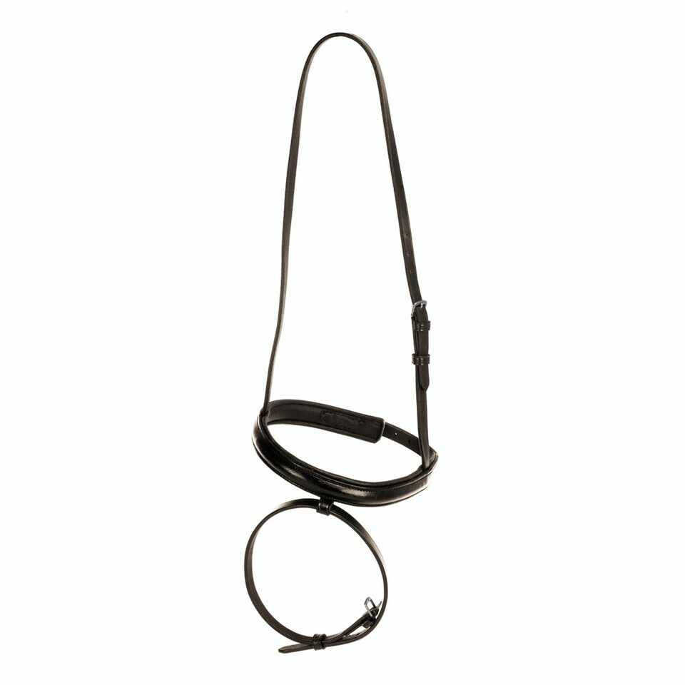 Hy Leather Flash Nose Band - Brown - Pony