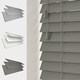 image 2 of Faux Wooden Venetian Blind, Tape 165cm x 200cm Grey | Light Grey
