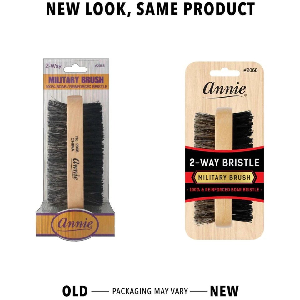 image 1 of Annie Boar Reinforced Bristle 2 Way Military Brush 2068