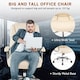 image 4 of COSTWAY 227kg Leather Office Chair Adjustable Big & Tall Executive Chair-Beige