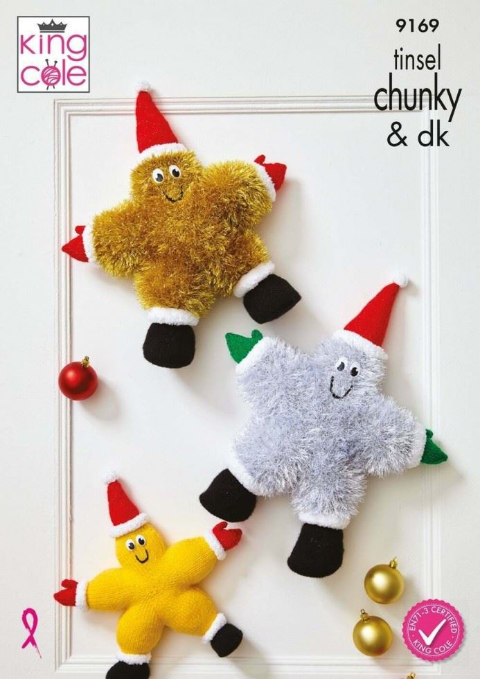 King Cole DK, Chunky & Truffle Knitting Pattern 9169, Toys - Two Sizes