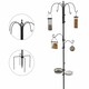 image 1 of Pawhut Bird Feeding Station Kit Wild Bird Feeder Pole w/ 6 Hooks 4 Prong Bases