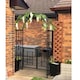 image 3 of Gr8 Garden Metal Garden Gate Wedding Rose Arch Pergola Archway Climbing Plant Trellis Black