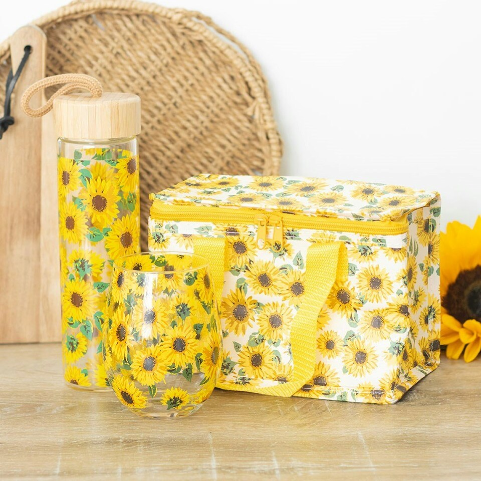 image 1 of Sunflower Print Stemless Glass