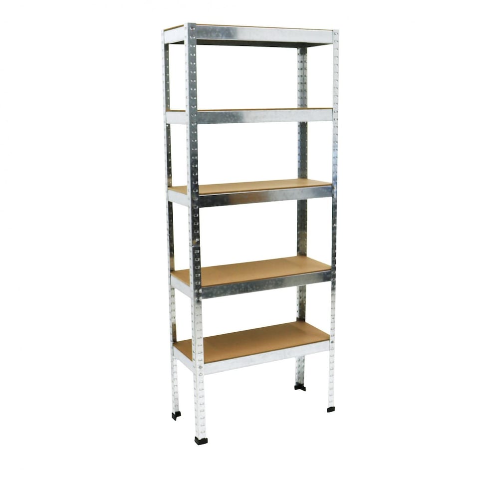 image 1 of 500kg Heavy Duty 5 Tier Metal Storage Garage Shelving Racking