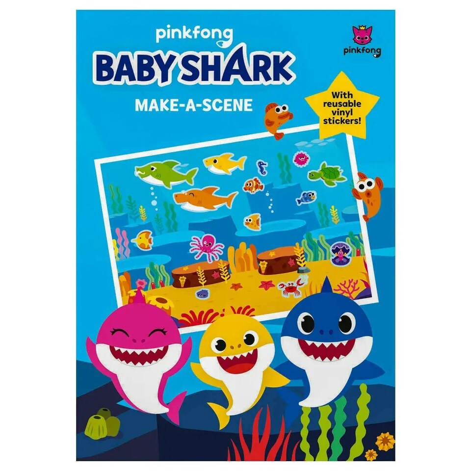image 1 of Baby Shark Make A Scene Activity Book - Blue - One Size