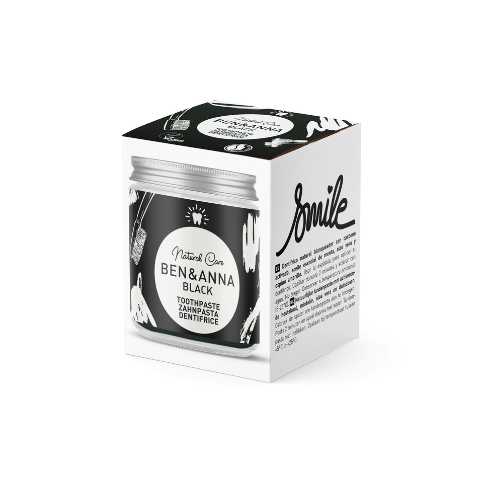BEN & ANNA - Toothpaste (Black) with activated Charcoal 100ml
