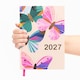 image 2 of 2027 Diary A5 Week to View - Fancy Butterfly Hardback Planner with Ribbon Bookmark - Runs January 2027 to December 2027 (Butterflies)
