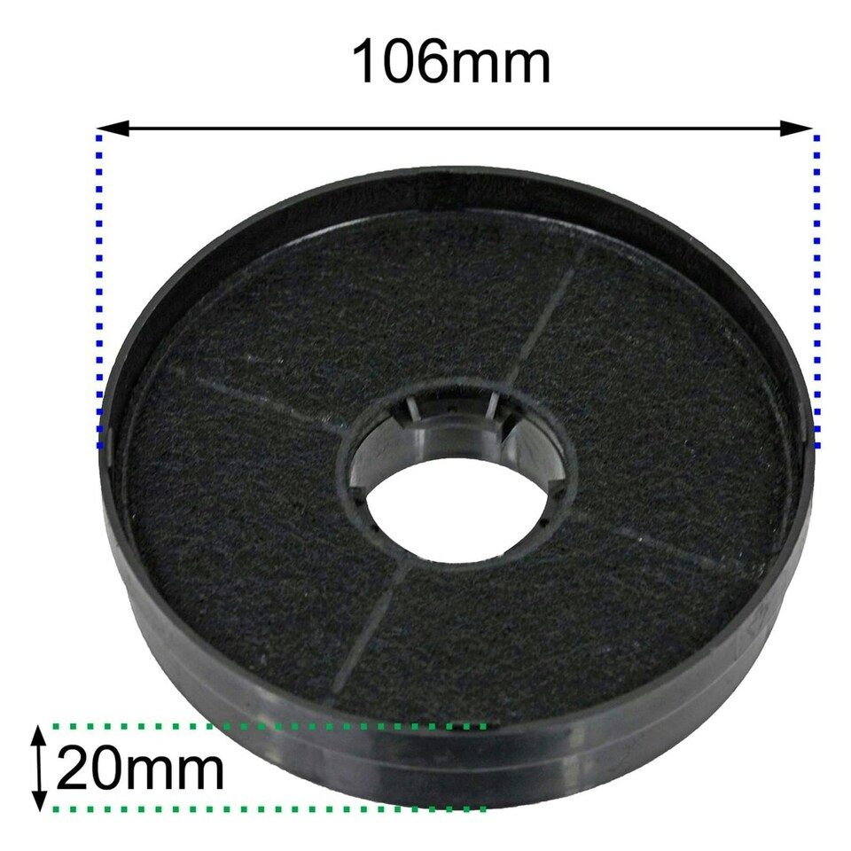 image 1 of SPARES2GO Cooker Hood Carbon Filter compatible with Lamona HJA2480 HJA2908 LAM2401 Extractor Vent Fan (Pack of 2)