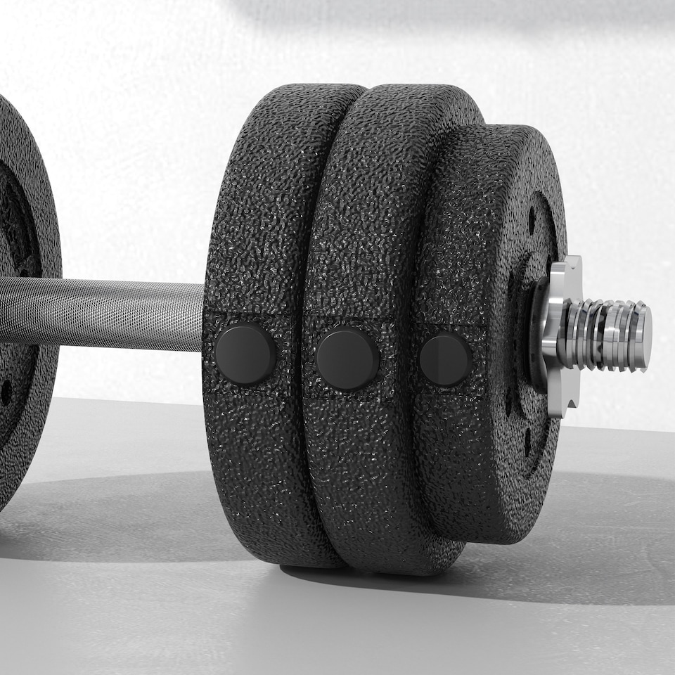 image 1 of HOMCOM 30KG Adjustable Dumbbells Weight Set Hand Weight for Body Fitness