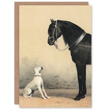Emil Volkers Art Card Orlov Trotter Horse and Dog