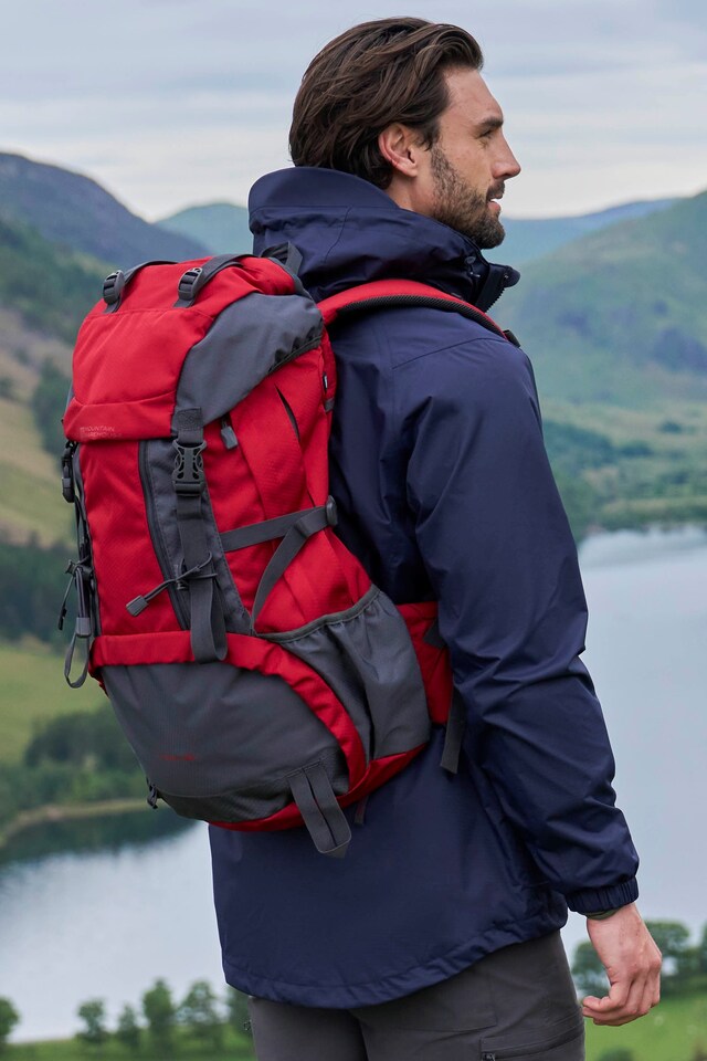 image 1 of Mountain Warehouse Venture 40L Rucksack Ripstop Rain Cover Hiking Backpack Bag