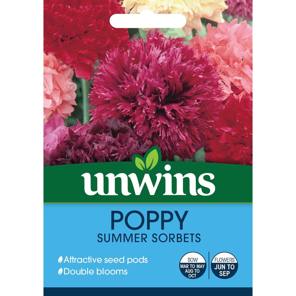 image 1 of Unwins Poppy Seeds 'Summer Sorbets' | Multi | Mixed | Flower Seeds