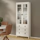 image 7 of Barcelona China Cabinet 2 Glass Doors with 3 Drawers in Cashmere Cream