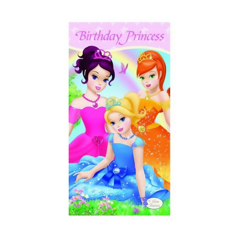 Gem Fairies Princess Birthday Greetings Card - Multicoloured - One Size