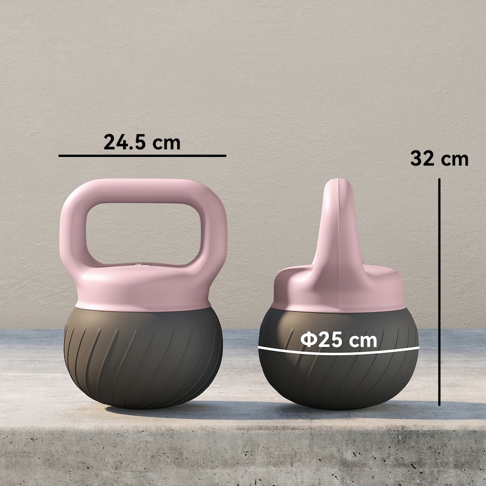 image 1 of SPORTNOW Soft Kettlebell, 12kg Kettle Bell with Anti-Slip Grip for Home Gym | Brown | Coffee | 12