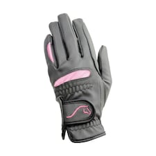 Hy5 Adults Lightweight Riding Gloves - Black/Pink - S Black | S