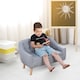 image 1 of HOMCOM Kids Sofa Children Couch Toddler Armchair Seat Bedroom Nursery | Grey | One Size