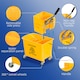 image 6 of HOMCOM 20L Compact Mop Bucket with Wringer on Wheels Yellow