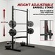 image 4 of HOMCOM Adjustable Squat Rack with Pull Up Bar and Barbell Bar for Home Gym