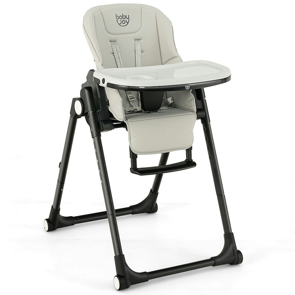 image 1 of COSTWAY 4-in-1 Baby High Chair Feeding Chair Grey