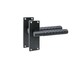 image 2 of Golden Grace 4 Pairs Victorian Knurled Diamond Cut T-Bar Interior Door Handle on Backplate Matt Black - 120mm x 40mm