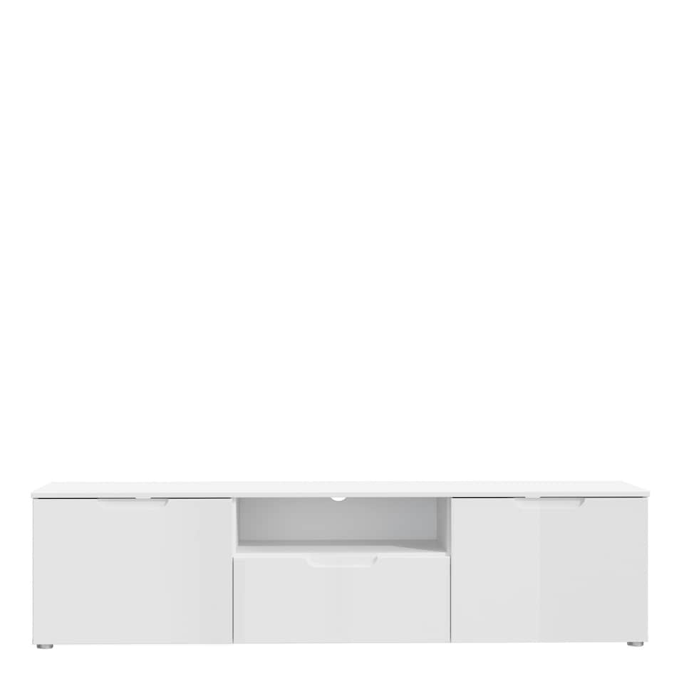 image 1 of Sienna TV Unit  in White/White High Gloss