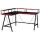 image 1 of HOMCOM L-Shape Gaming Corner Desk Computer Table with Monitor Shelf