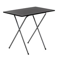 Harbour Housewares Wooden Folding Desk - 80cm - Black/Silver | Black | Black