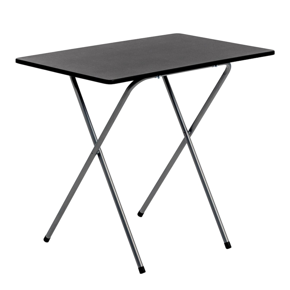 image 1 of Harbour Housewares Wooden Folding Desk - 80cm - Black/Silver | Black | Black