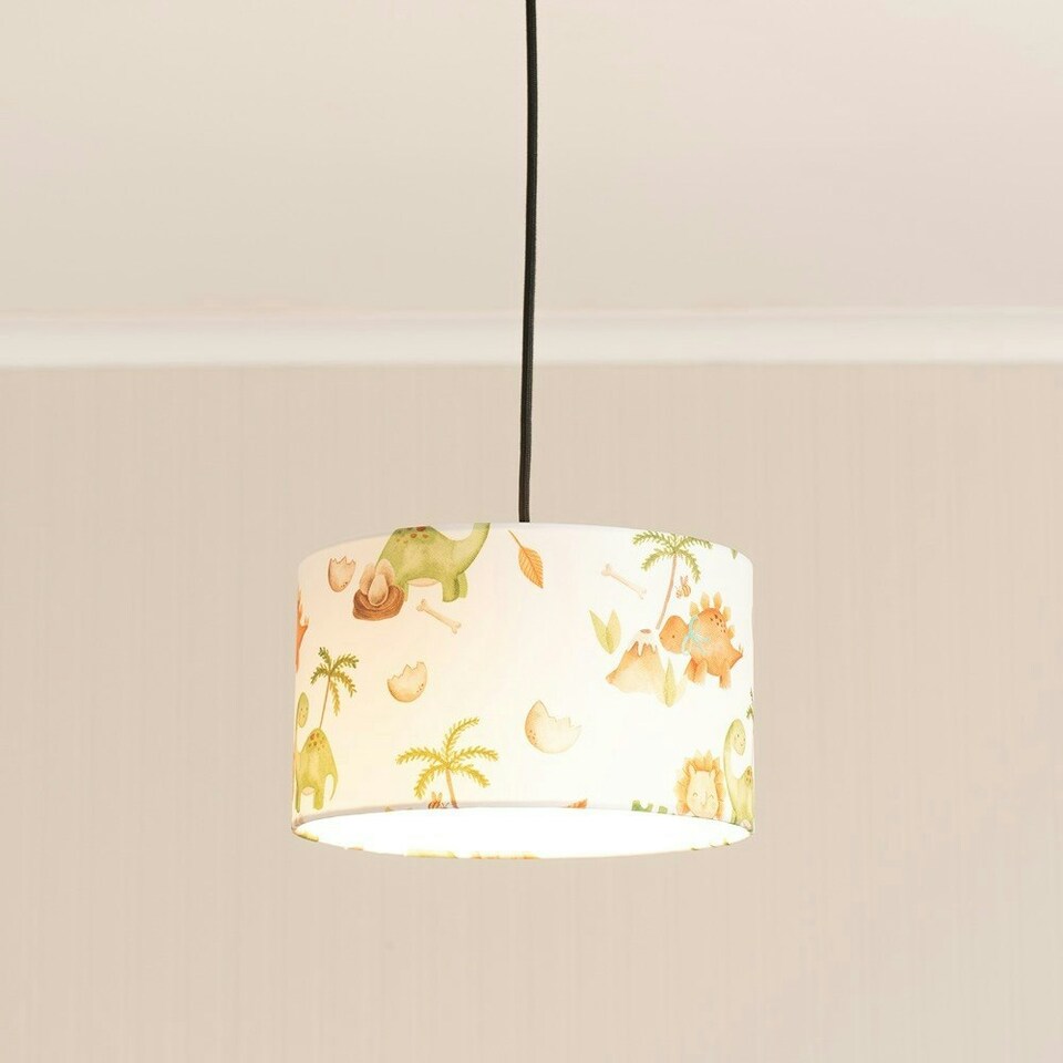 image 1 of ValueLights Kids Dino Egg Easy Fit Dinosaur Ceiling Light Shade
