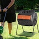 image 8 of Outsunny 160L Outdoor Tumbling Compost Bin with Dual Chamber | Orange | Orange | One Size