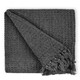 image 1 of Waffle Collection Recycled Cotton Throw in Charcoal (50" x 60") Grey | Grey