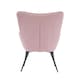 image 3 of Vera Fabric Occasional Living Room Modern Accent Chair with Footstool (Pink)