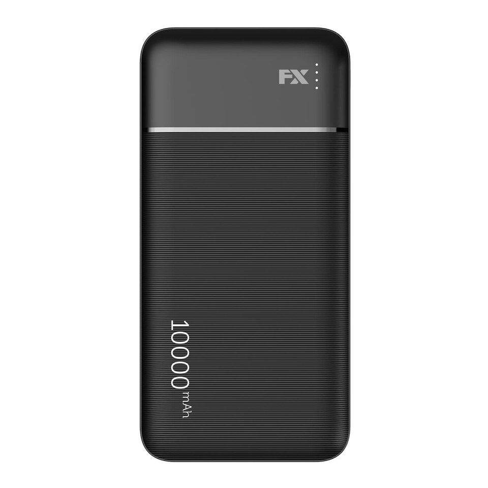 image 1 of FX 10,000 mAh Powerbank with Type-C 3A Output, Black | Black