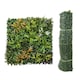 image 1 of Outsunny Grass Wall Panels, Greenery Backdrop Panels, Green | Green | Green, Yellowish-brown, Purple, White | 100 x 100 cm