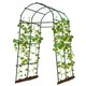 image 7 of COSTWAY 230CM Metal Garden Arch Arbor Climbing Trellis Pergola