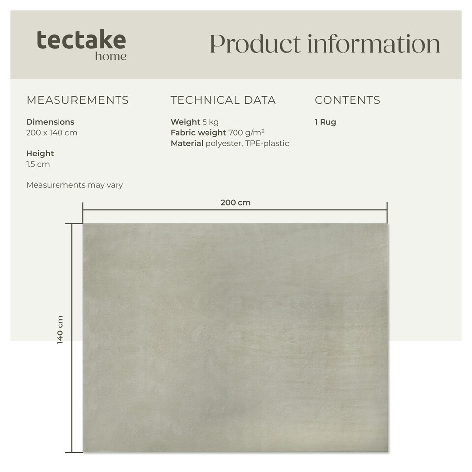 image 1 of Rug Zonelle - short pile and ultra-soft, rectangular or round Yellow | Sand | 140 x 200 cm