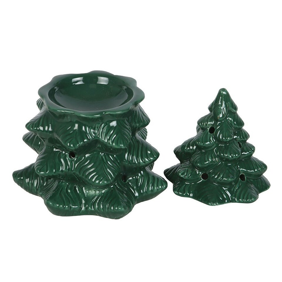 image 1 of Green Fir Tree Oil Burner and Wax Warmer