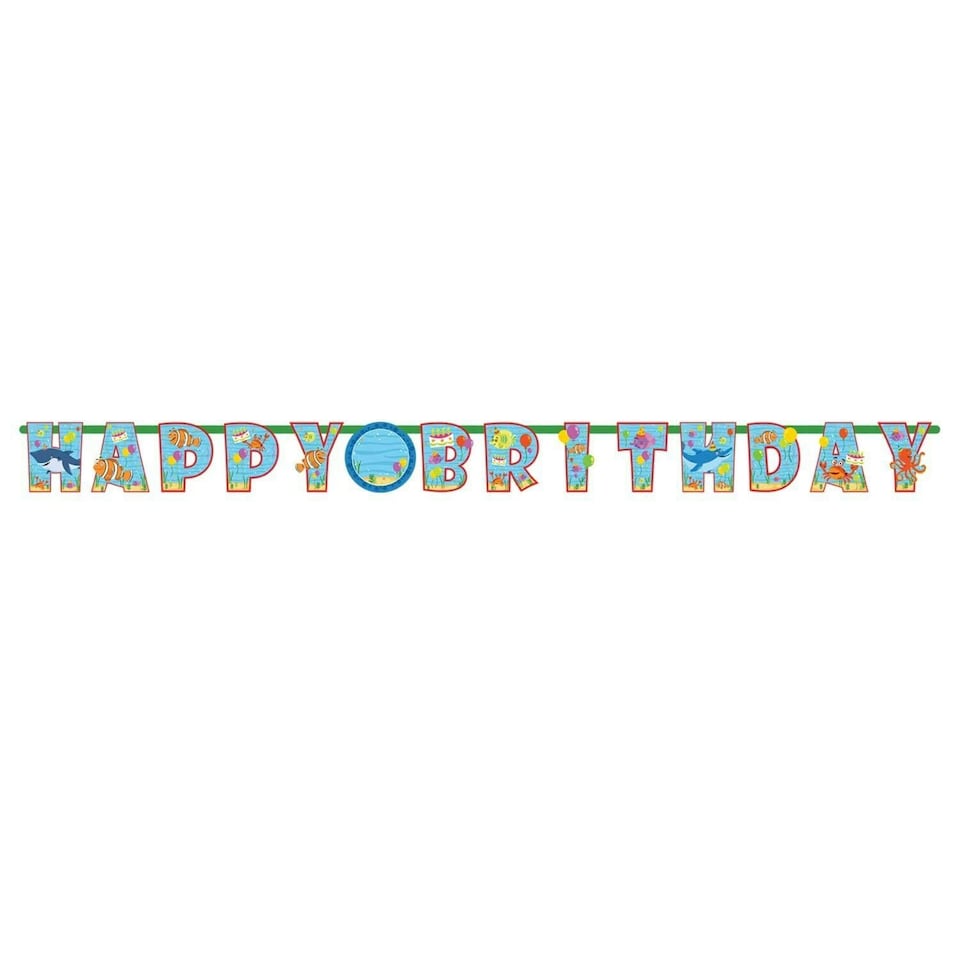 Amscan Ocean Buddies Happy Birthday Banner - Multicoloured - One Size