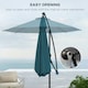 image 5 of Outsunny 3(m) Cantilever Parasol with Cross Base, Crank Handle, Tilt, Cream