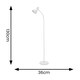 image 3 of ValueLights Woody White Metal Dome Shade Wooden Base Freestanding Floor Lamp