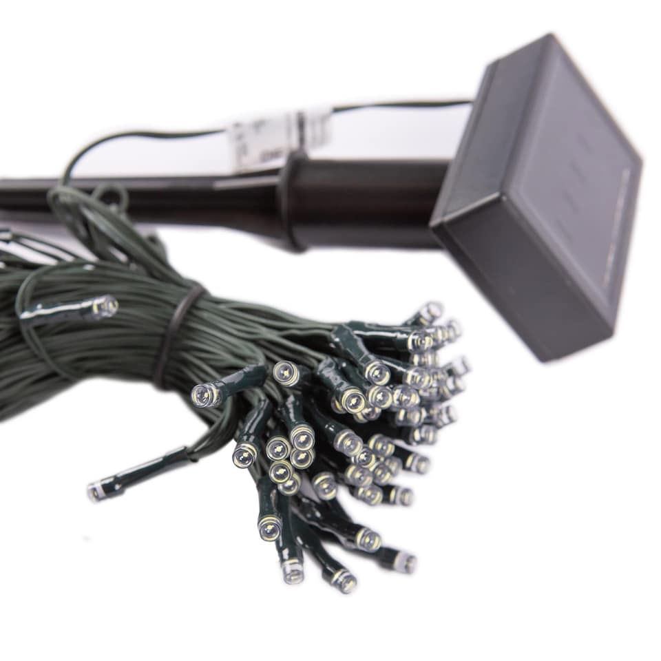 image 1 of Kingavon 100 LED Solar String Lights Set - 11.9m - White