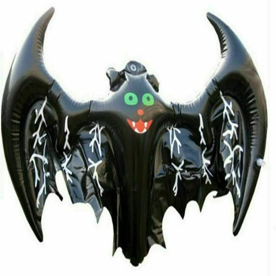 image 1 of Halloween Inflatable Bat 46cm x 36cm Scary Spooky Blow-Up Toy Party Horor Decor