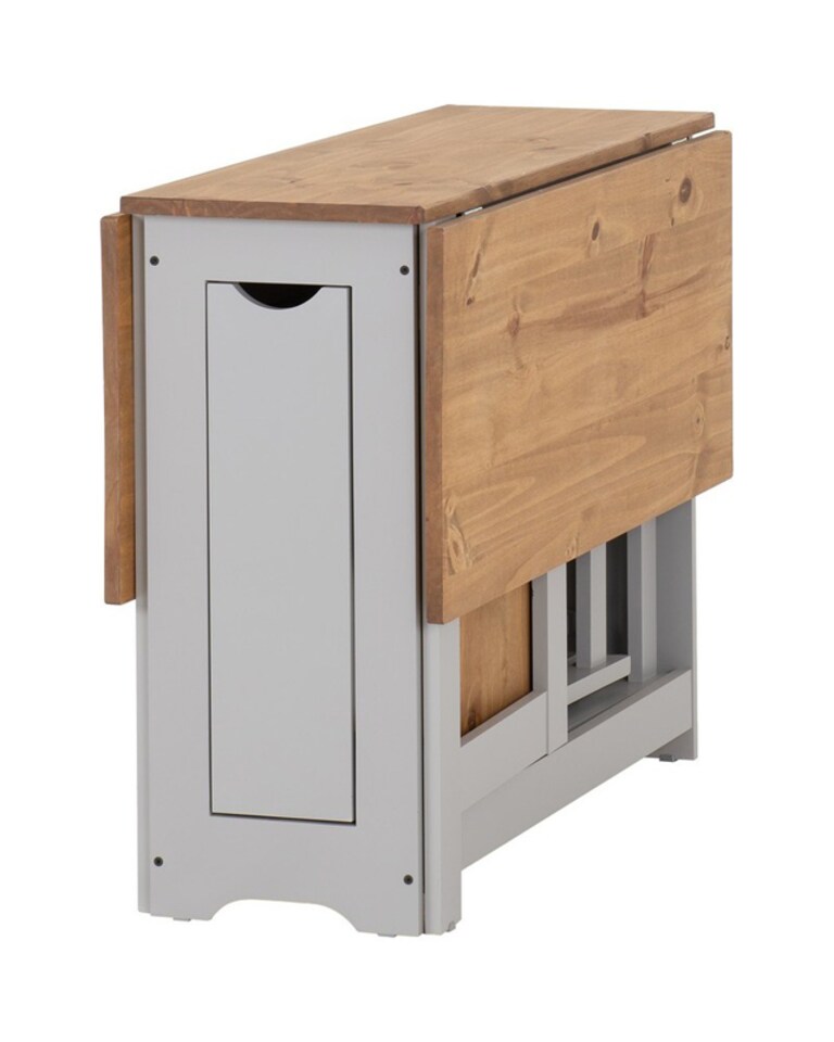 image 1 of Santos Butterfly Dining Set - Slate Grey - Distressed Waxed Pine | Grey | 5