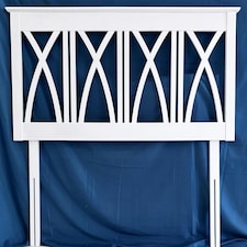 Pure White,Solid Wood Wooden Headboard Bedhead, 4ft6 Double, 5ft King size White | 5ft King Size